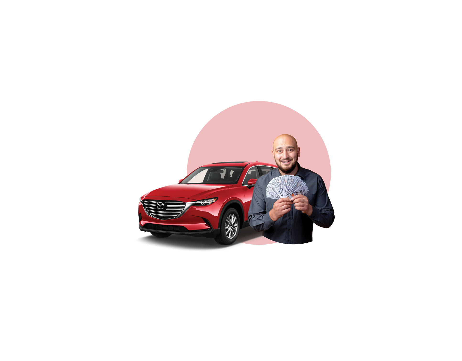 Man receiving instant cash for his car in Hobart